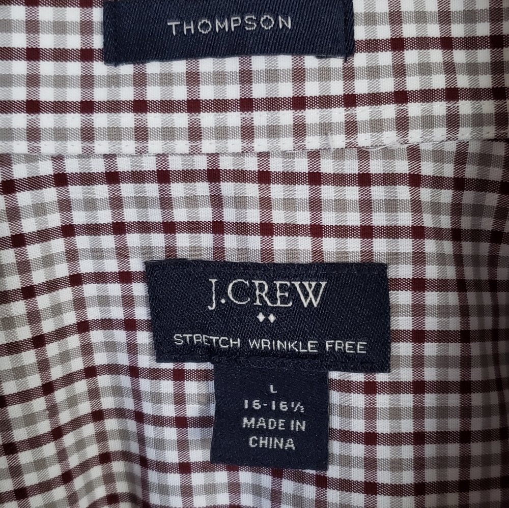 J Crew Men's Long Sleeved Button Down Shirt Size Large 16-16.5 - Picture 3 of 3